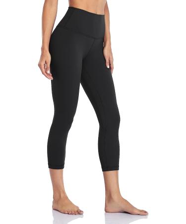 HeyNuts High Waisted Yoga Capris Leggings | Tummy Control Workout Pants | 21 Cropped Leggings - Black - Buy Online on GoSupps.com