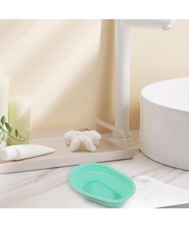 Dajidafu Makeup Brush Cleaning Mat Reusable Folding Cosmetic Tools Washing Pad Portable Eyeliner Applicators Scrubber Household Green - Buy Online on GoSupps.com