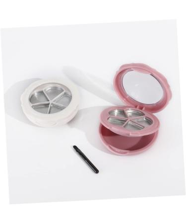 Housoutil 3pcs Lip Balm Containers Empty Pans Cosmetics Sample Containers Empty Eyeshadow Compact Eye Shadow 7*7cm Pink - Buy Online on GoSupps.com
