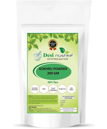 Gokshura Powder 200g - Premium Tribulus Terrestris | Bada Gokhru Powder | Natural Herbal Supplement | 7.05 Oz - Fast International Shipping - Buy Online on GoSupps.com