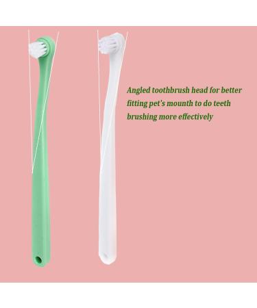 Jancoo Small Dog Toothbrushes Cat Toothbrush Mini Head Soft Bristle Pet Toothbrush for Cat and Dogs under 8 Pound Dog/Cat Tooth Brush for Puppy Cats Small Breed Dogs-White+Green - Buy Online on GoSupps.com