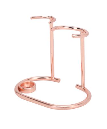 Shaving brush stand razor holder in modern design for the toilet (rose gold)