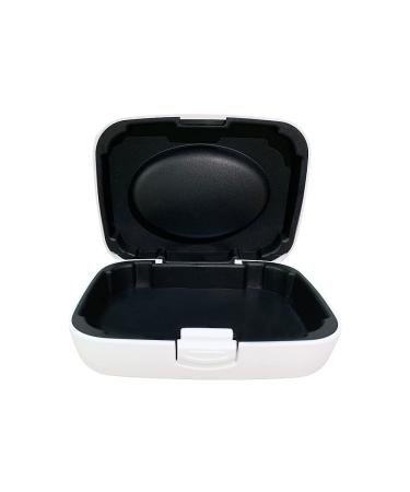 Hearing Aid Case Portable Protective Premium Texture Storage Case for BTE CIC IIC ITE Durable and Durable (White)