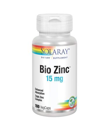 Solaray Bio Zinc 15 mg 100 VegCaps - Buy Online on GoSupps.com