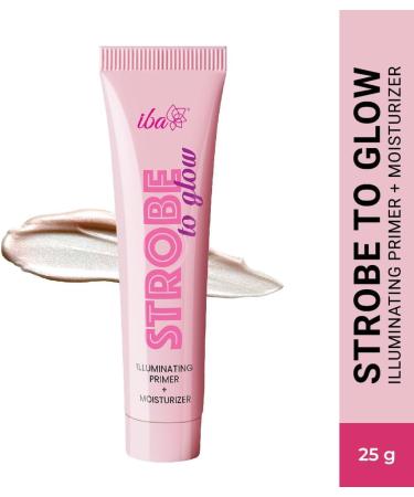 Iba* Strobe to Glow Illuminating Primer + Moisturizer 25gm | Skin Radiance Cream + Highlighter for Face | For Dewy Instant Glow | Boosts Hydration | Enriched Vitamin C | For All Skin Types | Halal Certified & Vegan Makeup - Buy Online on GoSupps.com