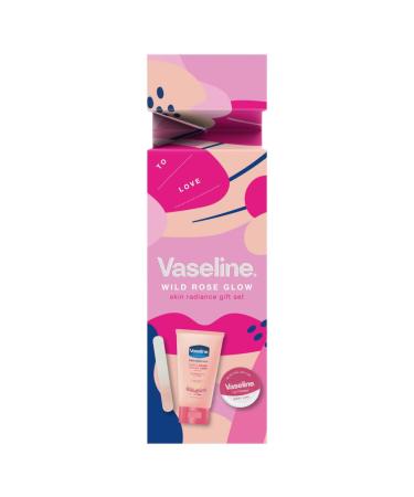 Vaseline Wild Rose Glow Skin Gift Set gifts for her with a lip balm hand lotion and glass nail file 2 piece NEW 2023 Wild Rose Glow Skin Gift Set