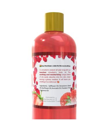 Red Rose Naturals Strawberry Body Oil 4 oz. & Strawberry Whipped Body Butter 8 oz. Hydrating Moisturizing and Naturally Crafted Vegan - Buy Online on GoSupps.com