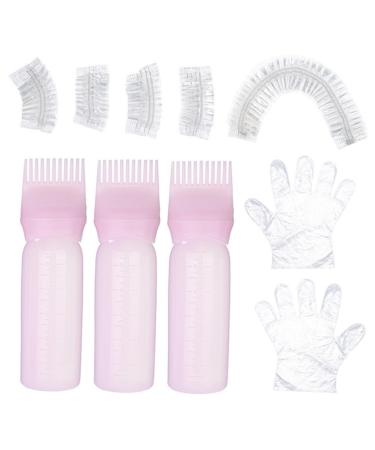 POPETPOP 1 Set Hair Coloring Tools Bleach Hair Kit Hair Bleaching Kit Bleach Kit Hair Dying Accessory Kit Hair Coloring Kit Hair Oil Applicator Hair Dye Kit Portable Shower Cap Plastic 6.9x4.8cm Pink
