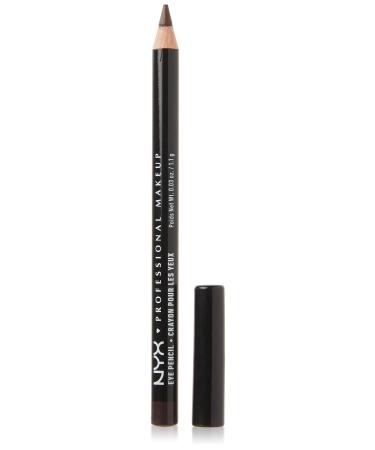 NYX PROFESSIONAL MAKEUP Slim Eye Pencil  Eyeliner Pencil - Dark Brown Dark Brown 1 Count (Pack of 1)