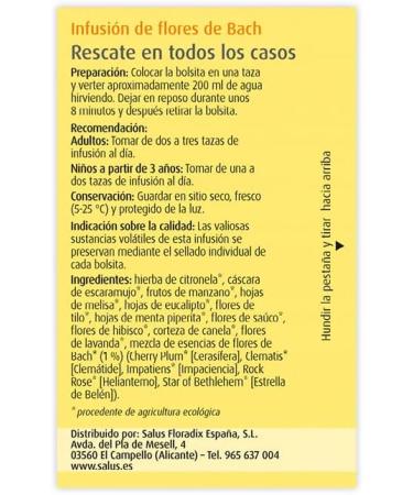  Salus 'SALUS Bio BACH Tea Flowers' for cases 15 Filter Bag - Buy Online on GoSupps.com