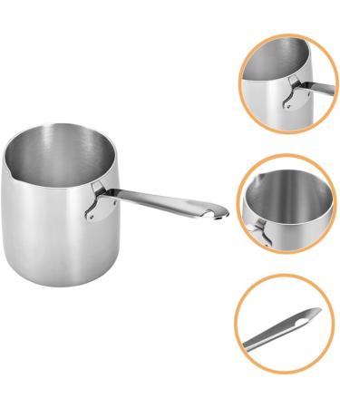 RUNROTOO Coffee Machines Sauce Pan Mini Heater Stainless Steel Pan Coffee Pot Mini Pan Stainless Steel Cookware Steel Saucepan Steaming Pot Cooking Utensils 304 Stainless Steel Chocolate - Buy Online on GoSupps.com