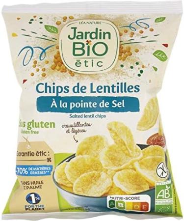 Jardin Bio Etic: Chips de Lentilles Finesse Marine 50g Snack Bio & Sans Gluten | Saveur Unique Pointe de Sel | Di t tique et Gourmandise - Le Lot De 4 - Buy Online on GoSupps.com