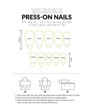 Mouyouglow Short Almond Nude Glitter French Tip Press-On Nails with Glue & 3D Rhinestones - Buy Now! - Buy Online on GoSupps.com