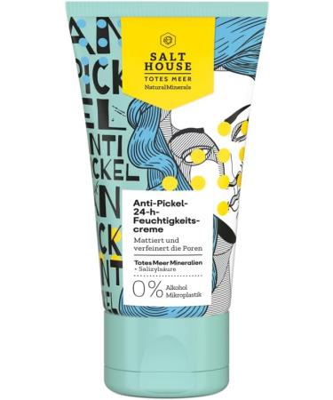 Salthouse Natural Minerals 24 Hour Anti-Blemish Moisturizer - Fast Absorbing - Refines Pores - 50ml - Buy Online on GoSupps.com