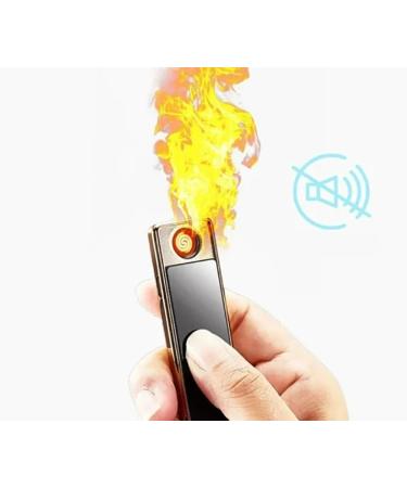 Windproof USB Arc Lighter USB Rechargeable Lighter Slim Profile Coil Lighter Plasma Dual Arc Lighter Windproof Flameless Lighter (Black) - Buy Online on GoSupps.com