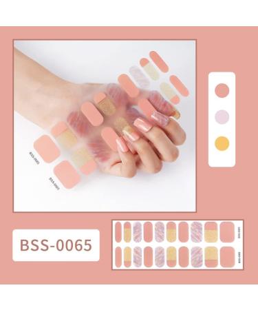 YICHEN 20PCS Nail Adhesive Wrap Gel Nail Polish Strips Stickers Full Wraps Semi-Cured Nail Sticker Waterproof Self-Adhesive Gel Stickers Decals with Nail Tools for Women Girl(UV/LED Lamp Required) Color 13 - Buy Online on GoSupps.com