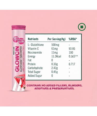 Glutathione Tablets for Glowing Skin | 15 Effervescent Tablets with 572mg L-Glutathione & Vitamin C | Sugar-Free Antioxidant & Skin Glow Supplement for Clear Skin | Orange - Buy Online on GoSupps.com