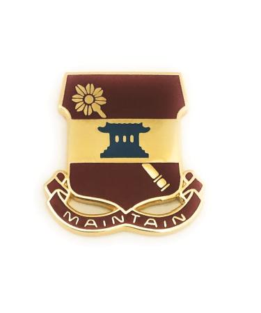 703RD BRIGADE SUPPORT BATT CREST "MAINTAIN" PIN ON