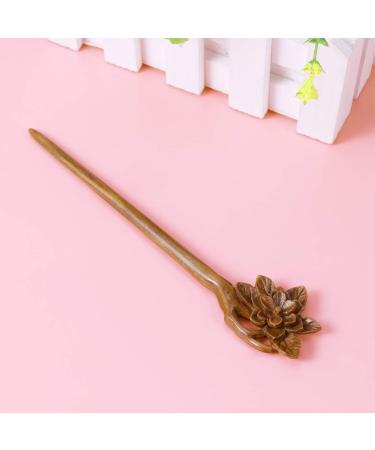 FRCOLOR Wooden Hair Stick Vintage Carved Chinese Hair Chopsticks for Buns Retro Handmade Hair Pin Hair Accessories for Women Long Hair Random Color - Buy Online on GoSupps.com