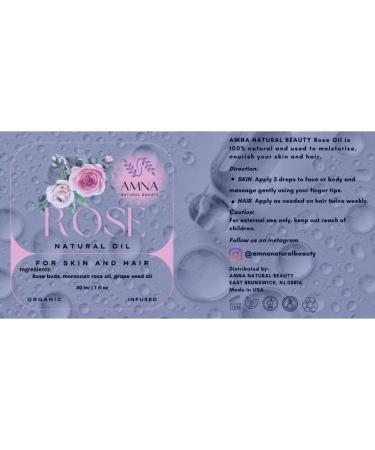 Organic Rose Oil | 100% Pure Infused Rose Oil for Face Skin & Hair | Natural Anti-Aging Moisturizer with Grapeseed Oil | International Shipping Available - Buy Online on GoSupps.com