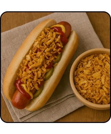 Oignons frits croustillants et dor s pour hot-dogs burgers salades et plats chauds 1 kg | Saveur intense KUCHNIA ZDROWIA 500 g - Buy Online on GoSupps.com
