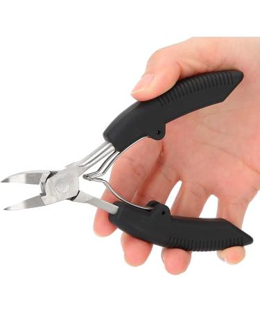 Cuticle Scissors Ingrown Toenail Clipper Stainless Steel Convenient Thick Ingrown Toe Nail Clippers for Correct Embedded Nails Relieve Pain(Black) - Buy Online on GoSupps.com
