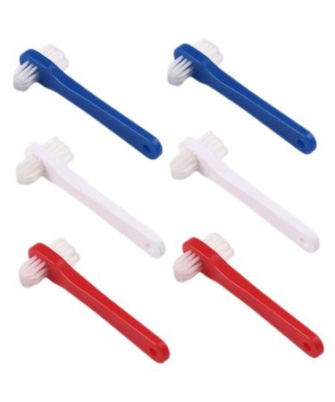 Magiclulu 6 pieces double-headed false toothbrush false double-headed tooth cleaning tool dental care accessories home toothbrush double-sided toothbrush mouth cleaner 1 piece (1 Pack)