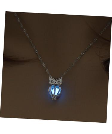 COLLBATH Owl Necklace 1Pc Hollow Owl Pendant Unisex Luminous Glowing in Dark Alloy Necklaces Beads Pendant for Women Female Ladies Hollow Pendant - Buy Online on GoSupps.com