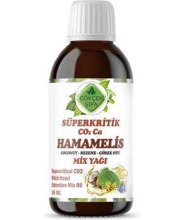 Gökçek Sifa - Supercritical CO2 Ca Witch Hazel Mix Oil - 50ml - 100% Plant Extract Oil - Strong Formula - No Chemical Additives - Witch Hazel Supplement