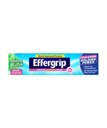 Effergrip Denture Adhesive Cream 2.5 oz Extra Strong Hold (Pack of 2) - Buy Online on GoSupps.com