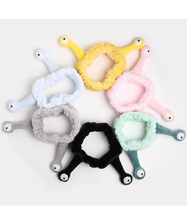 TCM-KE Women Girls Wash Face Plush Headband Cartoon Snail Antenna Eyes Hair Band Turban Face SPA Elastic with Hair Wrap Makeup Bands Shower Headband Pink - Buy Online on GoSupps.com