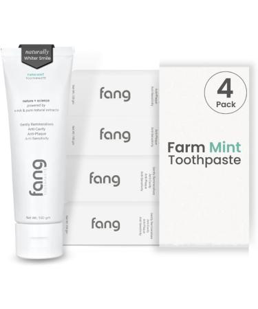 Fang Natural Nano Hydroxyapatite Farm Mint Toothpaste - Vegan Fluoride-Free Teeth Whitening Oral Care (4 x 100g) - Fresh Breath & Non-Toxic Protection - Buy Online on GoSupps.com