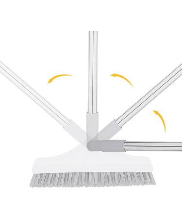 Ulafbwur Adjustable Brush Head Scrubber - Long Handle for Effective Bathroom Tile & Floor Cleaning | Durable Stiff Bristles | Versatile for Kitchen & Shower - Buy Online on GoSupps.com