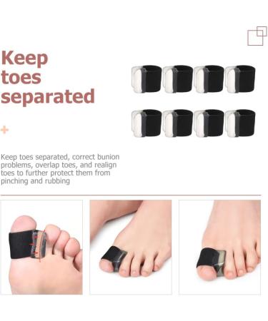 FOMIYES Soft Toe Separator Pedicure Toe Separators - 4 Pairs of Toe Spacers for Bunion Cushion and Alignment - 2.5x1.9cm - Buy Online on GoSupps.com