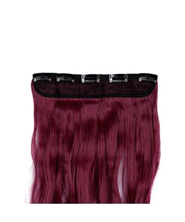 Buy SEGO 61cm Clip-in Hair Extensions - Real Human Hair Wavy Purple-Red 1 Tress 5 Clips 120g Whole Head International Shipping - Buy Online on GoSupps.com