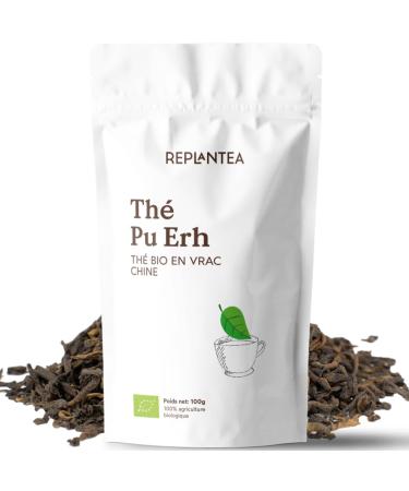 TH PU ERH BIO VRAC 100g (50 Tasses) | Th Pu Erh Biologique en Vrac Yunnan Chine REPLANTEA