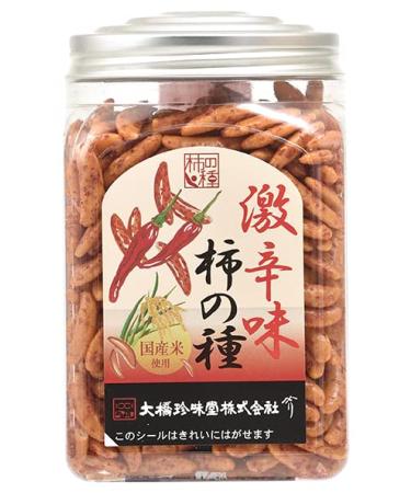 Traditional Japanese Rice Crackers : Kaki No Tane 6 Jars 200g x 6 (Extra Spicy Flavour)