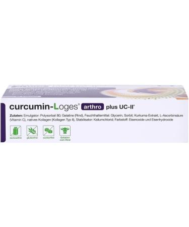 Curcumin-Loges Arthro Plus UC-II - 60 Capsules | Premium Dietary Supplement for Joint Health - Shop Internationally - Buy Online on GoSupps.com