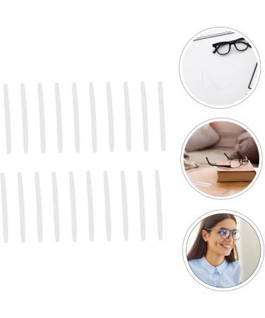 Lalafina 20-Piece Clear Glasses Slipcover Set | Transparent Silicone Holders for Sunglasses & Frames | Slipproof Ear Sparkling White | 6x0.3x0.3cm - Buy Online on GoSupps.com
