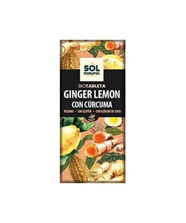 SOLNATURAL Lemon Chocolate with Turmeric 70 g Organic SG
