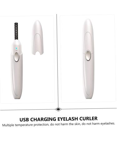 1 Set Eyelash Curler Eyelash Tool Electric Eyelash Curling Tool Beauty Tool Heated Eyelash Brush Eyelash Clipper Eyelash Holder Heated Curler Abs White USB Curl Artifact - Buy Online on GoSupps.com