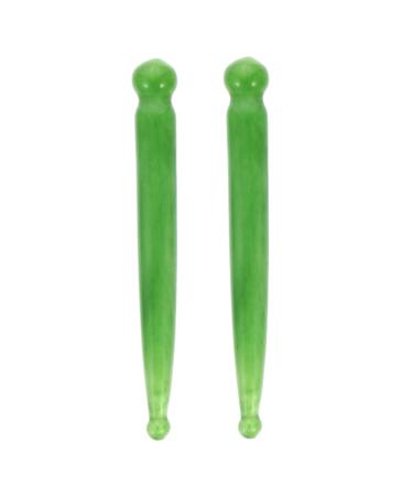 Lurrose 2st beauty bar massage tab for the face massive scratch board jade massage tools ear reflex zone massage device massage tab from jade massage board pen deep beeswax