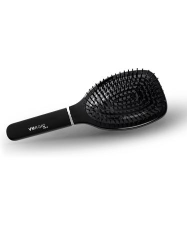 Paddle Hair Brush for Natural Curly & Straight Hair, Detangling Detangler for Adults & Kids - Black - Buy Online on GoSupps.com