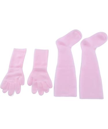 Silicone Gel Spa Socks 2 Pairs Moisturizing Gloves Socks Set for Repairing Softening Dry Cracked Hand Feet Extended Silicone Moisturizing Gloves Socks (1) - Buy Online on GoSupps.com