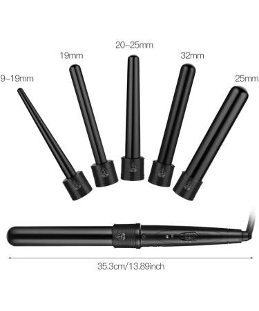 CkeyiN Tourmaline 5 in 1 Curling Iron Ceramic Curling Iron Hair Curler with Anti-scald Glove Temperature: 15 - Buy Online on GoSupps.com