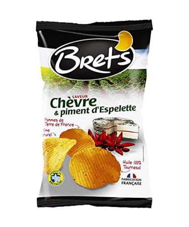 Bret?s Chips Goat Cheese & Espelette Pepper Flavor Potatoes from France 125g (pack of 6)