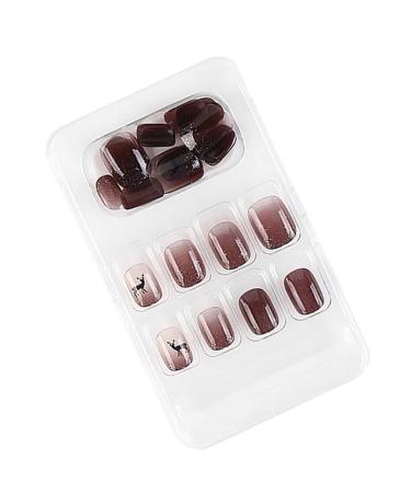 dijiusidy False Nail Fashionable Various Shapes Fingernail Full Coverage Strong Viscosity Adjustable Paster for Manicure Art 6 F741 6 1 count (Pack of 1)