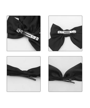 5 Pcs Black Ribbon Bow Hair Clips for Women and Girls - Hair Barrettes French Barrette Hairpins - Metal Clips for Mom and Kids - Hair Accessories Gift - Buy Online on GoSupps.com