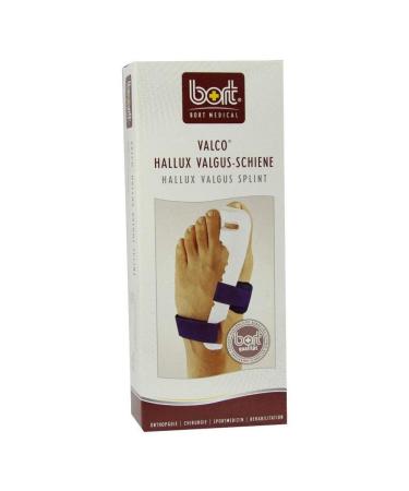Bort 930010 Small right Valco Hallux-Valgus-Schiene orthesis for the physiological correction of the big toe joint 1 piece right small white