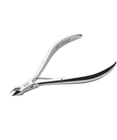 Rui Smiths Professional Carbon Steel Cuticle Nippers for Home Users, French Handle, 6mm Jaw (Full Jaw) (Single Spring)